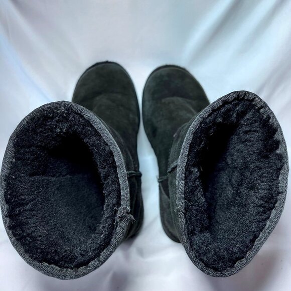 Ugg Classic Short Boot-5826-Black Leather Upper/Sheepskin Lining-Sz 6W-Australia - Picture 10 of 15